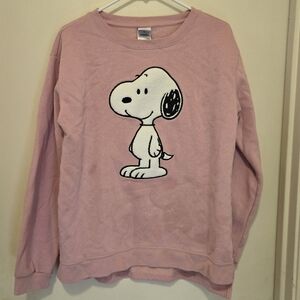 Snoopy embroidered character sweater